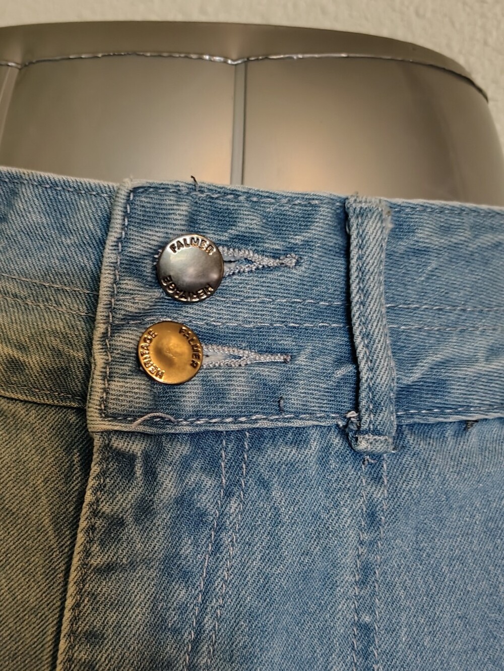 Shein Light Blue Stone Washed Distressed Denim Jeans - Picture 9 of 9